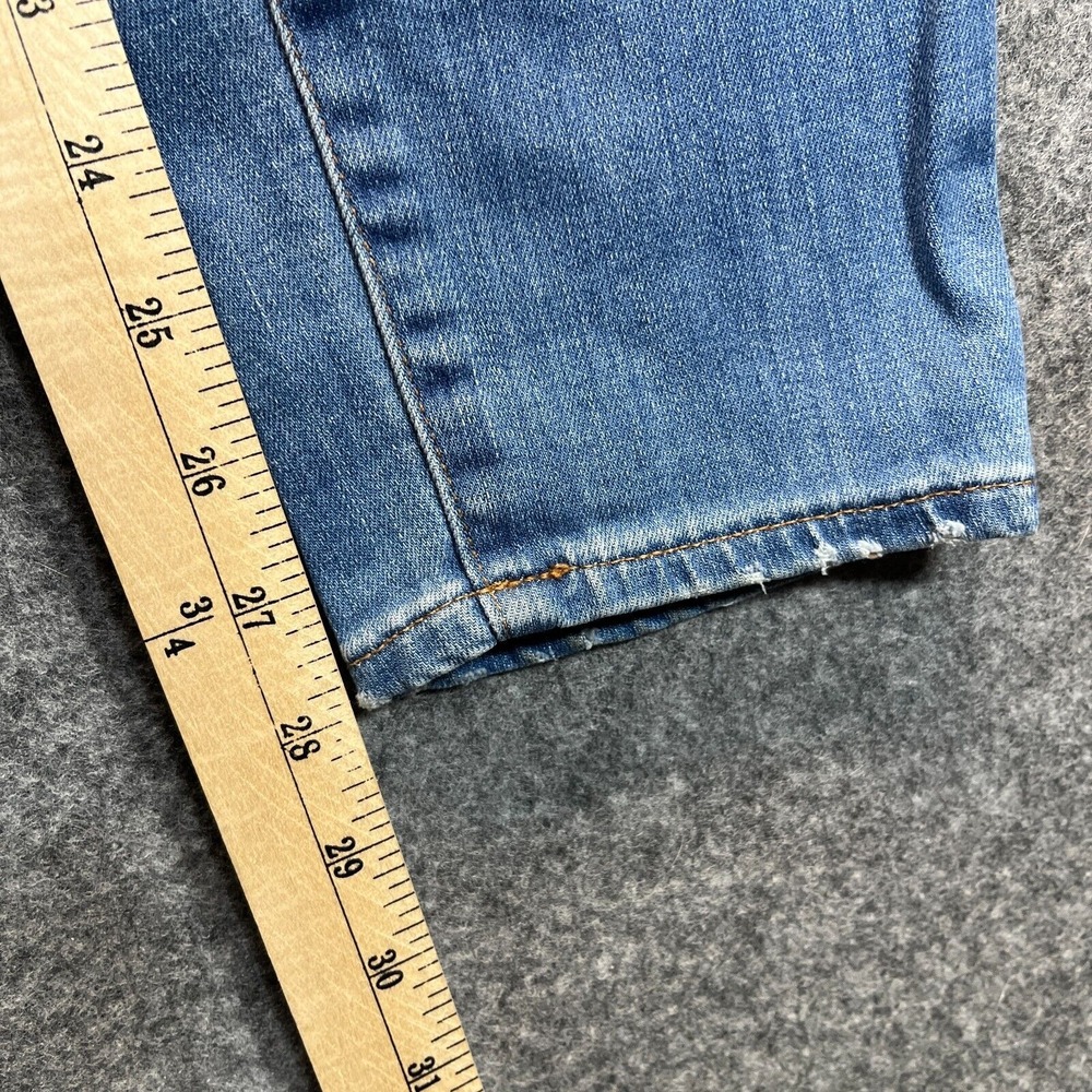 Madewell‎ Jeans Women's 30 9" High Riser Skinny Stretch Light Blue Distressed - Picture 7 of 14